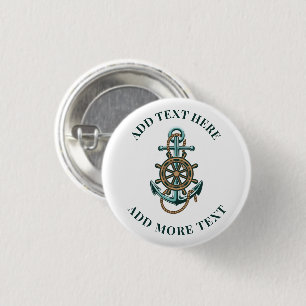Add Your Text Nautical Anchor Theme Button