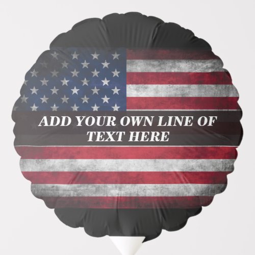 Add your text on American flag  Balloon