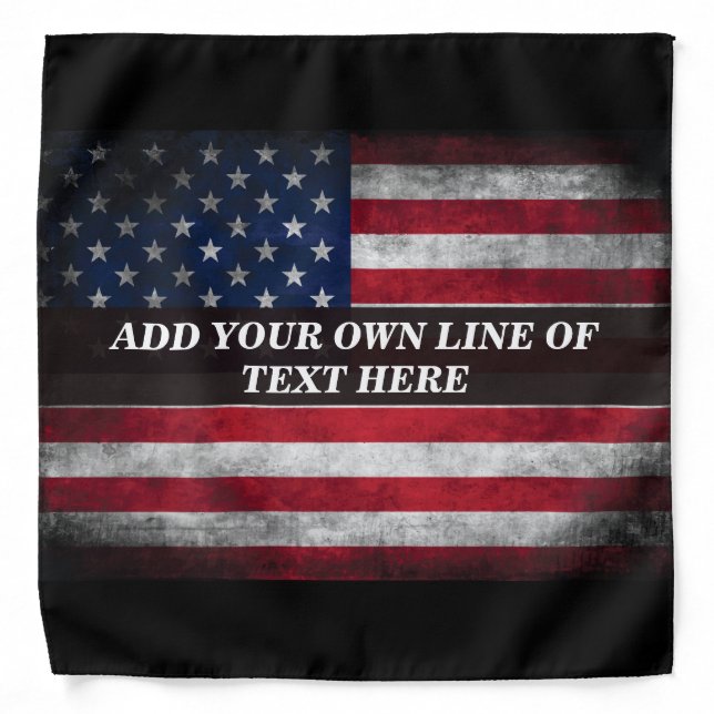 Add your text on American flag  Bandana (Front)