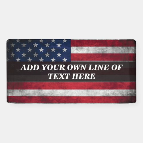 Add your text on American flag Banner