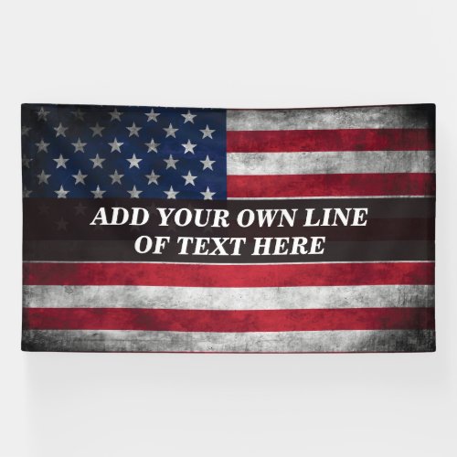 Add your text on American flag  Banner