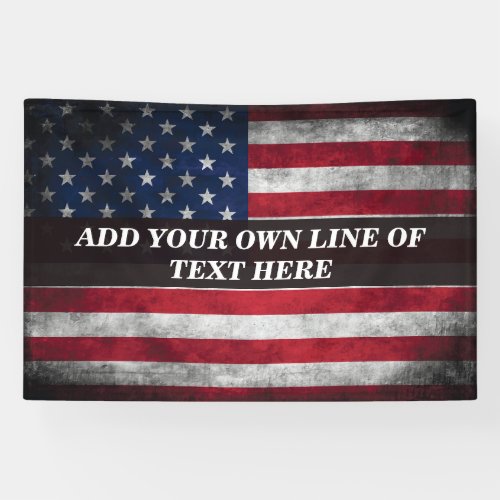 Add your text on American flag  Banner