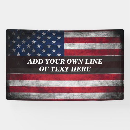 Add your text on American flag Banner