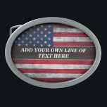 Add your text on American flag  Belt Buckle<br><div class="desc">Add your text on American flag</div>