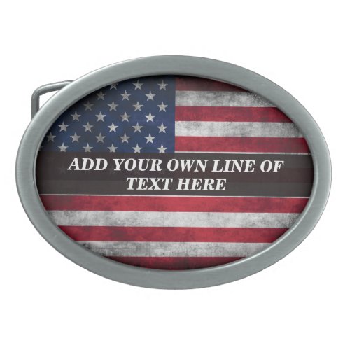 Add your text on American flag  Belt Buckle