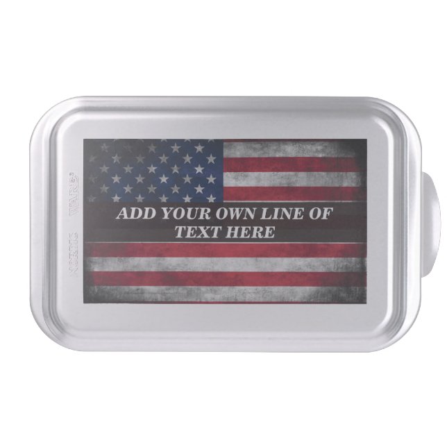 Add your text on American flag  Cake Pan (Front)