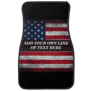 Add your text on American flag Car Floor Mat