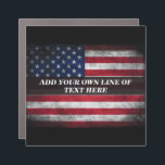 Add your text on American flag  Car Magnet<br><div class="desc">Add your text on American flag</div>