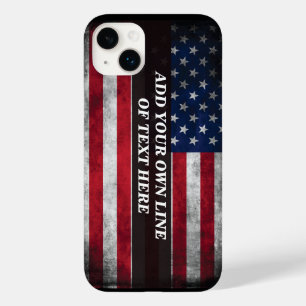 Add your text on American flag  Case-Mate iPhone 14 Plus Case