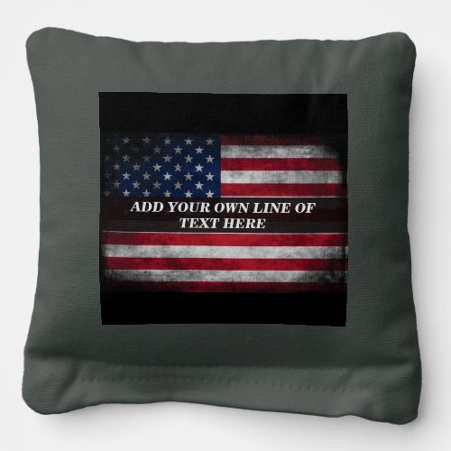 Add your text on American flag  Cornhole Bags