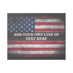 Add your text on American flag  Gallery Wrap