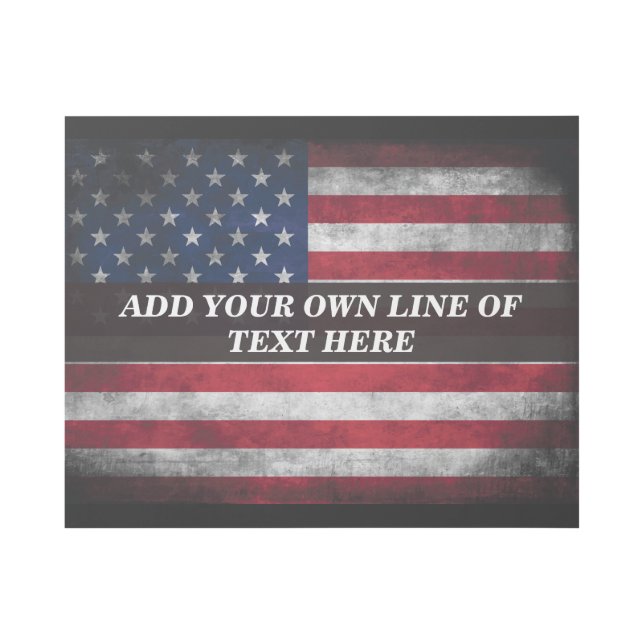 Add your text on American flag  Gallery Wrap (Front)