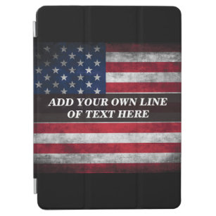 Add your text on American flag  iPad Air Cover