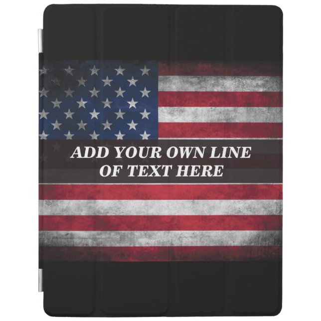 Add your text on American flag  iPad Air Cover (Front)