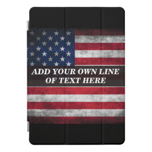 Add your text on American flag  iPad Pro Cover