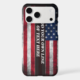 Add your text on American flag iPhone 17 Pro Max Case