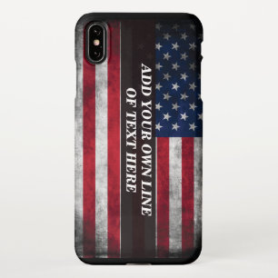 Add your text on American flag  iPhone XS Max Case