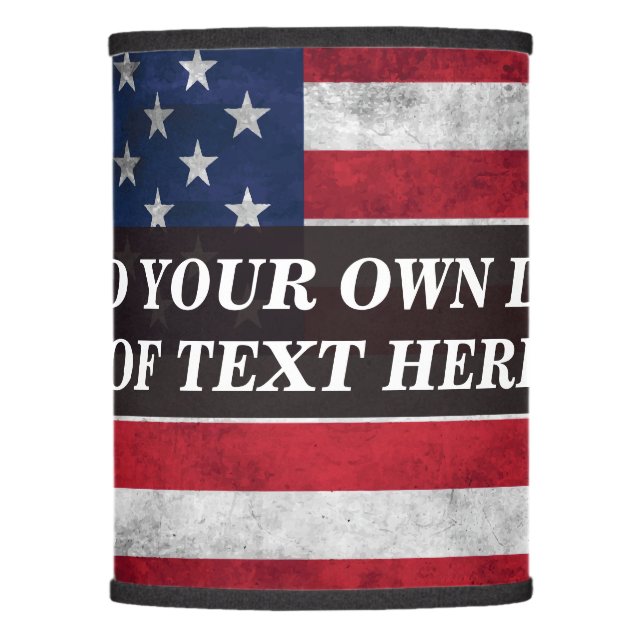 Add your text on American flag  Lamp Shade (Front)
