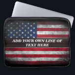 Add your text on American flag  Laptop Sleeve<br><div class="desc">Add your text on American flag</div>