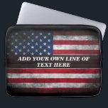 Add your text on American flag  Laptop Sleeve<br><div class="desc">Add your text on American flag</div>