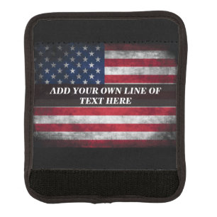 Add your text on American flag Luggage Handle Wrap