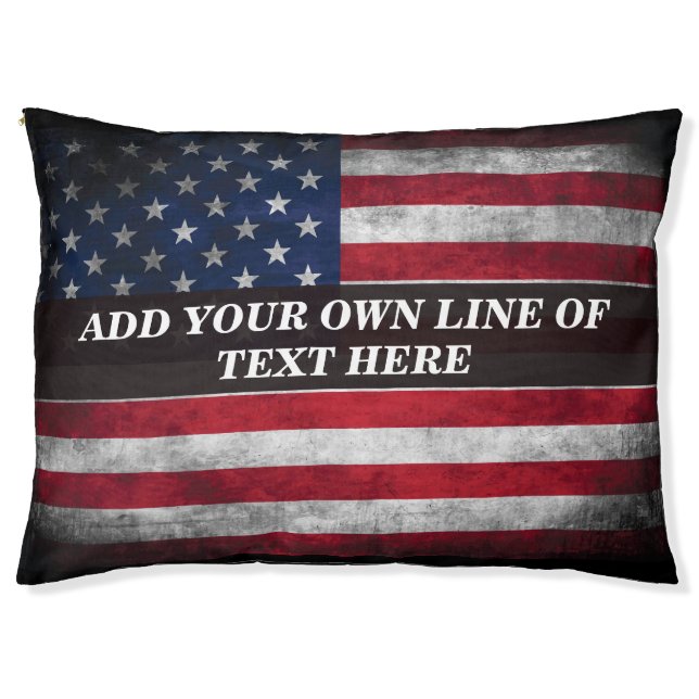 Add your text on American flag  Pet Bed (Front)