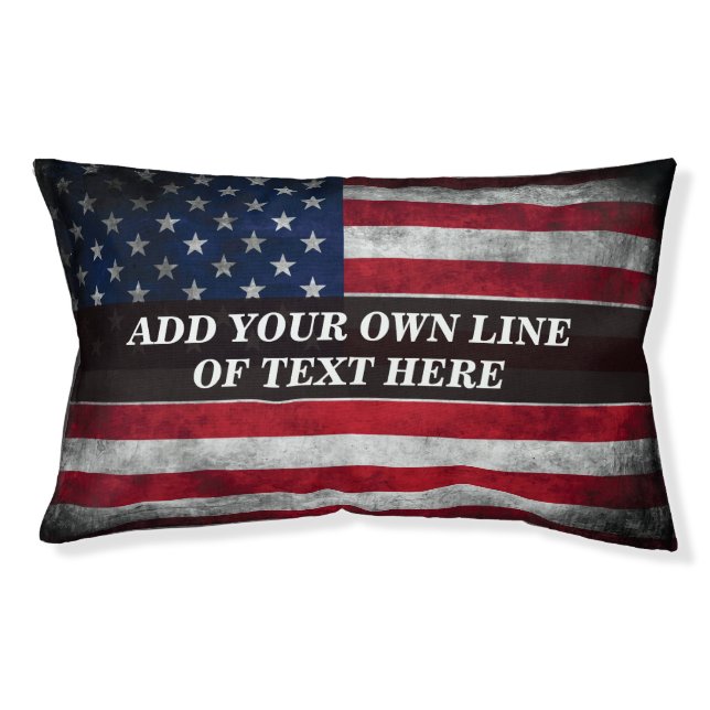 Add your text on American flag  Pet Bed (Front)