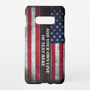 Add your text on American flag Samsung Galaxy S10E Case