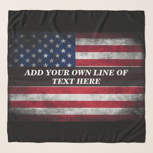 Add your text on American flag  Scarf (Front)