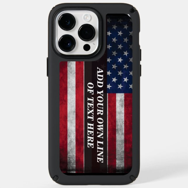 Add your text on American flag  Speck iPhone Case (Front)