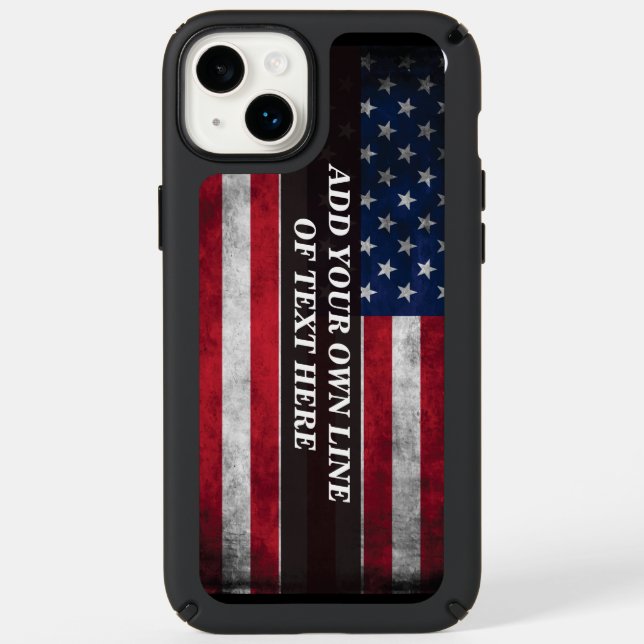 Add your text on American flag  Speck iPhone Case (Front)
