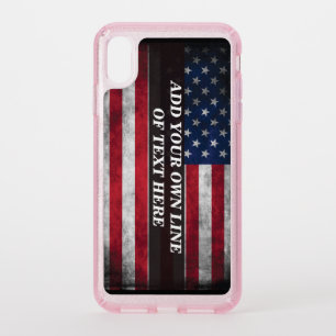 Add your text on American flag  Speck iPhone XS Max Case