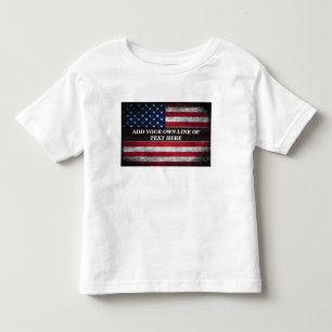 Add your text on American flag Toddler T-shirt
