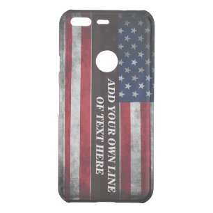 Add your text on American flag  Uncommon Google Pixel Case