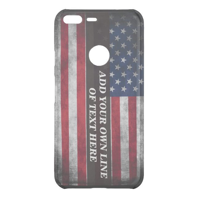 Add your text on American flag  Uncommon Google Pixel XL Case (Back)