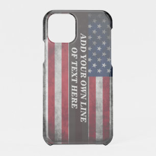 Add your text on American flag  iPhone 11 Pro Case