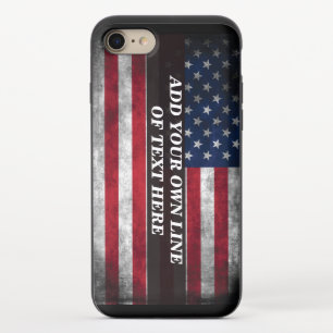 Add your text on American flag  iPhone 8/7 Slider Case