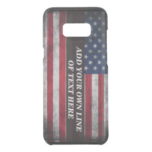 Add your text on American flag Uncommon Samsung Galaxy S8+ Case