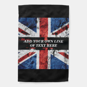Add your text on English flag Throw Pillow