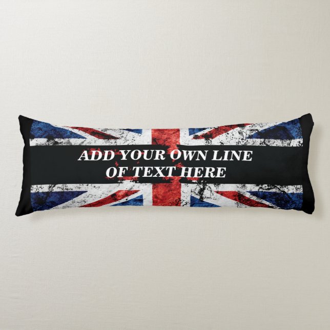 Add your text on English flag Throw Pillow (Front)