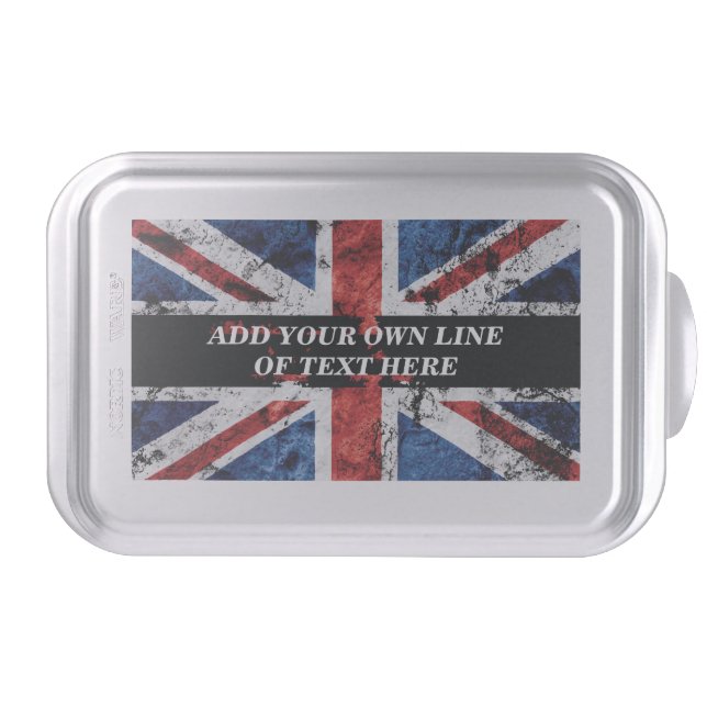 Add your text on English flag Throw Pillow Cake Pan (Front)