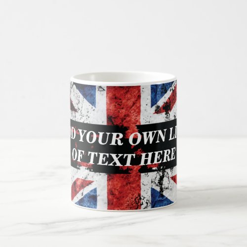 Add your text on English flag Throw Pillow Coffee Mug