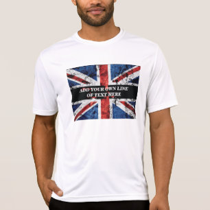 Add your text on English flag Throw Pillow T-Shirt