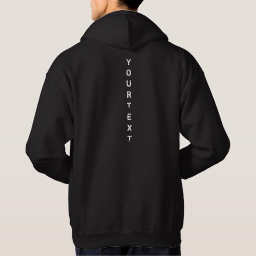 Add Your Text or Name Classic Look Retro Black Hoodie