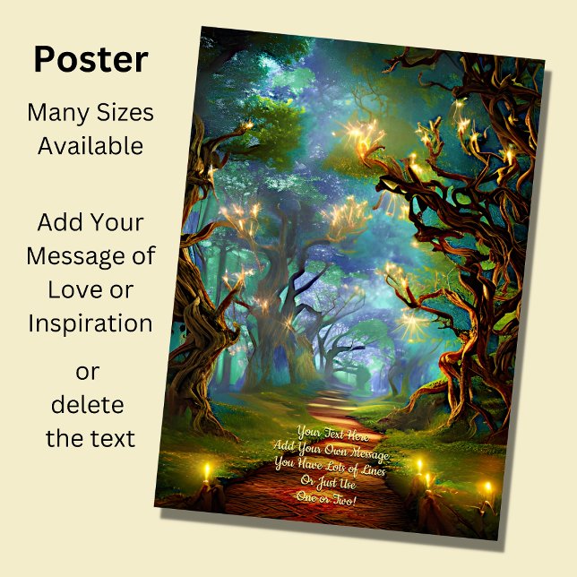 Add Your Text, Out of Darkness, Sparkles & Lights Poster (Creator Uploaded)