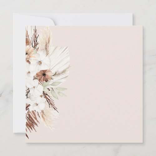 add your text pampas grass terracotta  invitation