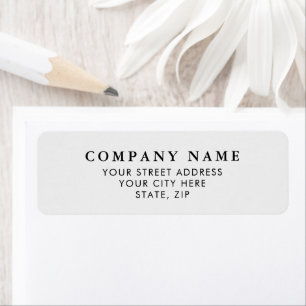Add Your Text-Personalized L Silver Return Address Label