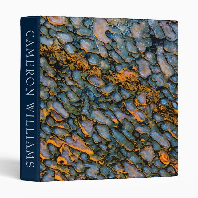 Add Your Text | Petrified Dinosaur Bone 3 Ring Binder (Front/Spine)