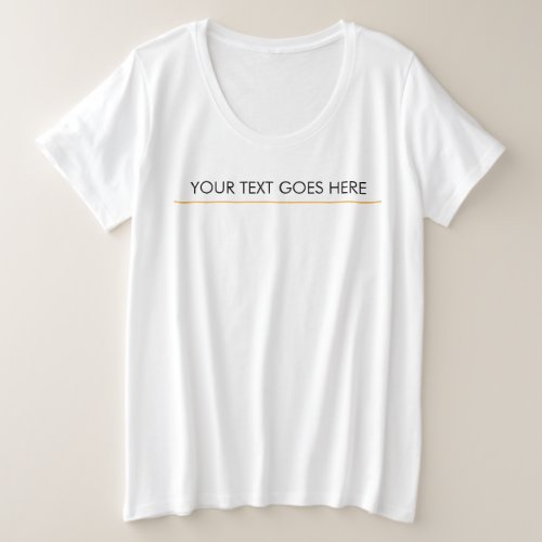 Add Your Text Photo Here Custom Template Womens Plus Size T_Shirt
