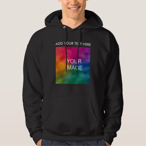 Add Your Text Photo Image Logo Front Design Mens Hoodie